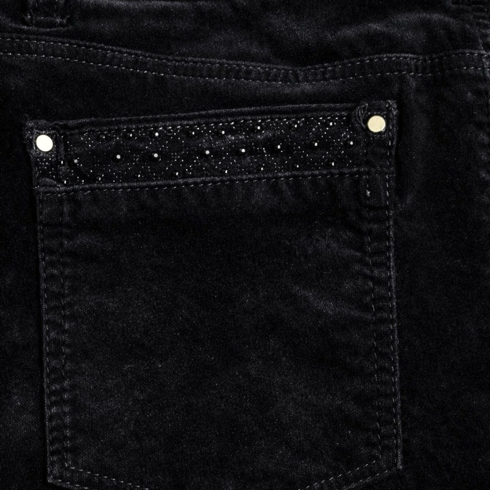EUC Women's White House Black Market Black Velvet Pants Size 10R - Picture 9 of 10